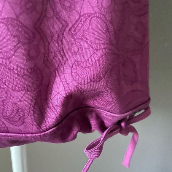 Athleta Women’s Pink Floral Retro Athletic Tank with Support Bra Size Small - Picture 3 of 5